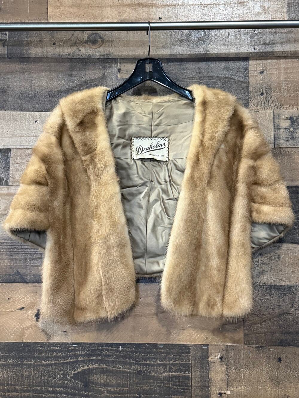 Vintage Denholm's Honey Blonde Mink Fur Stole